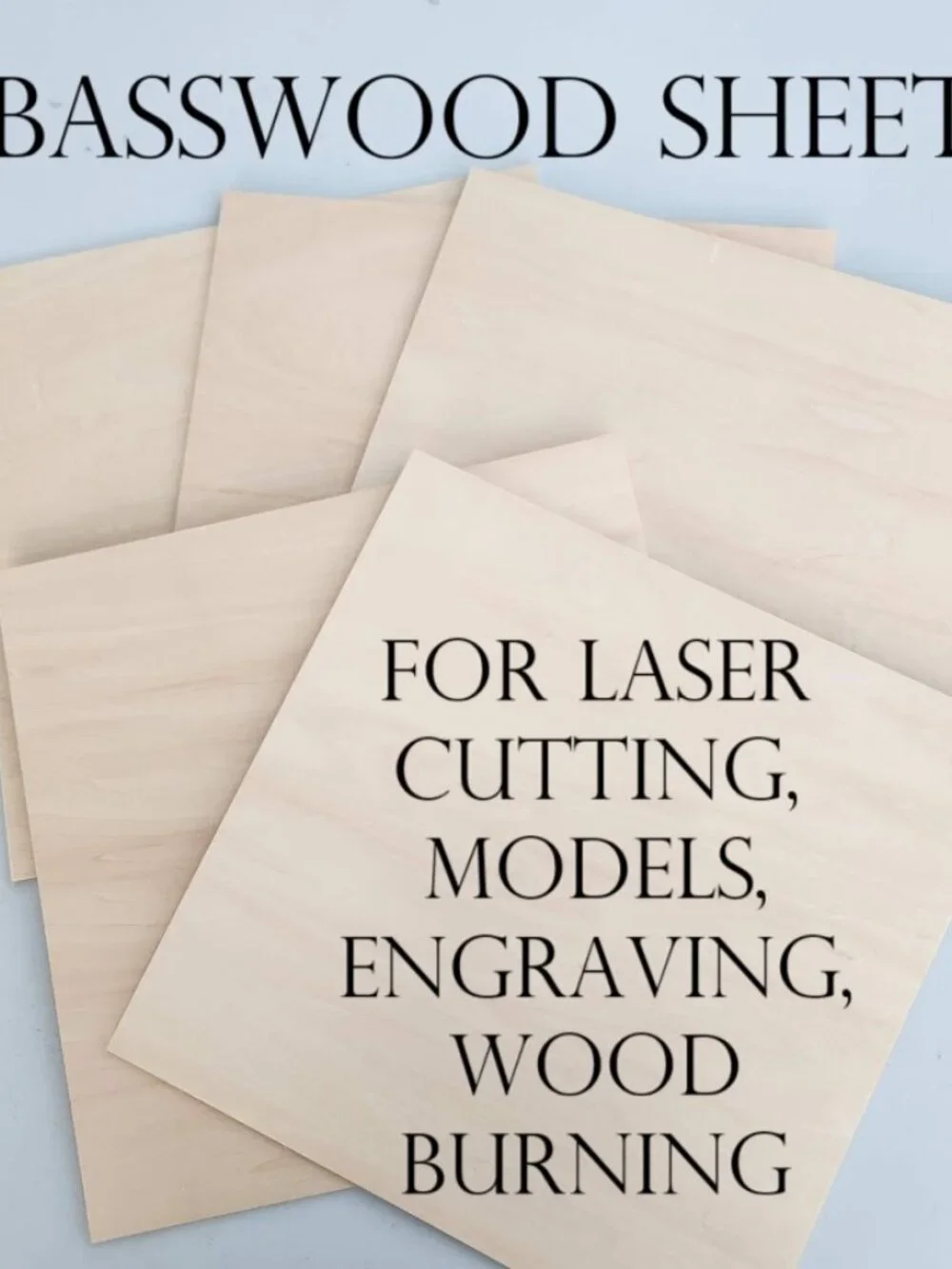 5 Pack Basswood Sheets 12